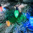 Conjunto com 60 Luzes de Natal Pinha C7 Multicoloridas